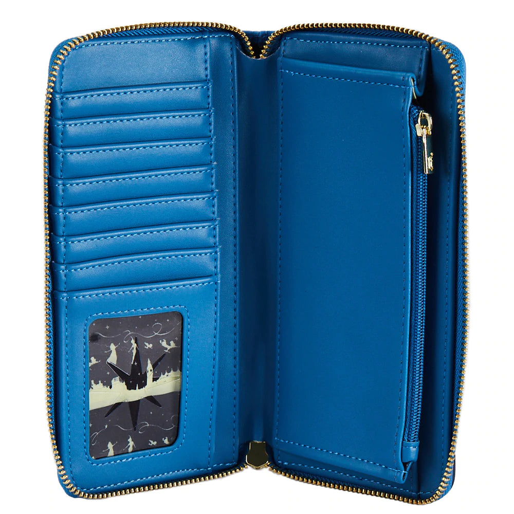 Loungefly x Peter Pan Clock Glow in the Dark Zip Around Wallet x Disney