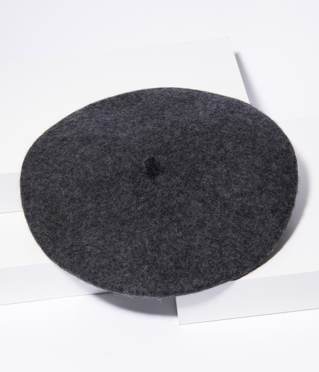 Grey Mon Amour Beret x Unique Vintage - Lulabites