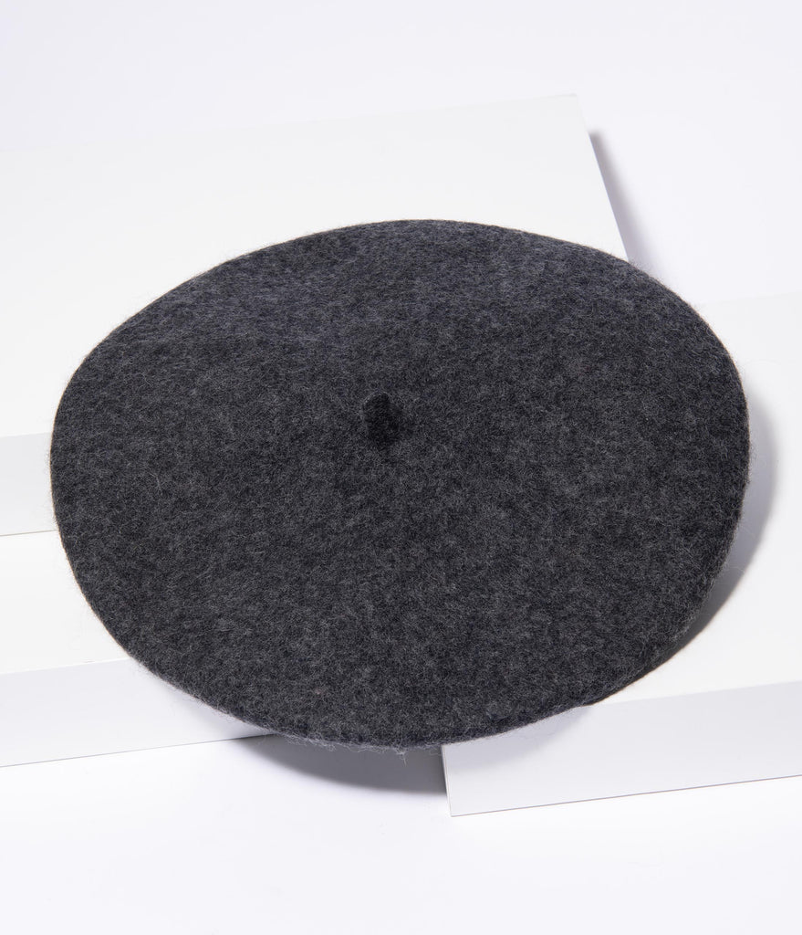 Grey Mon Amour Beret x Unique Vintage - Lulabites