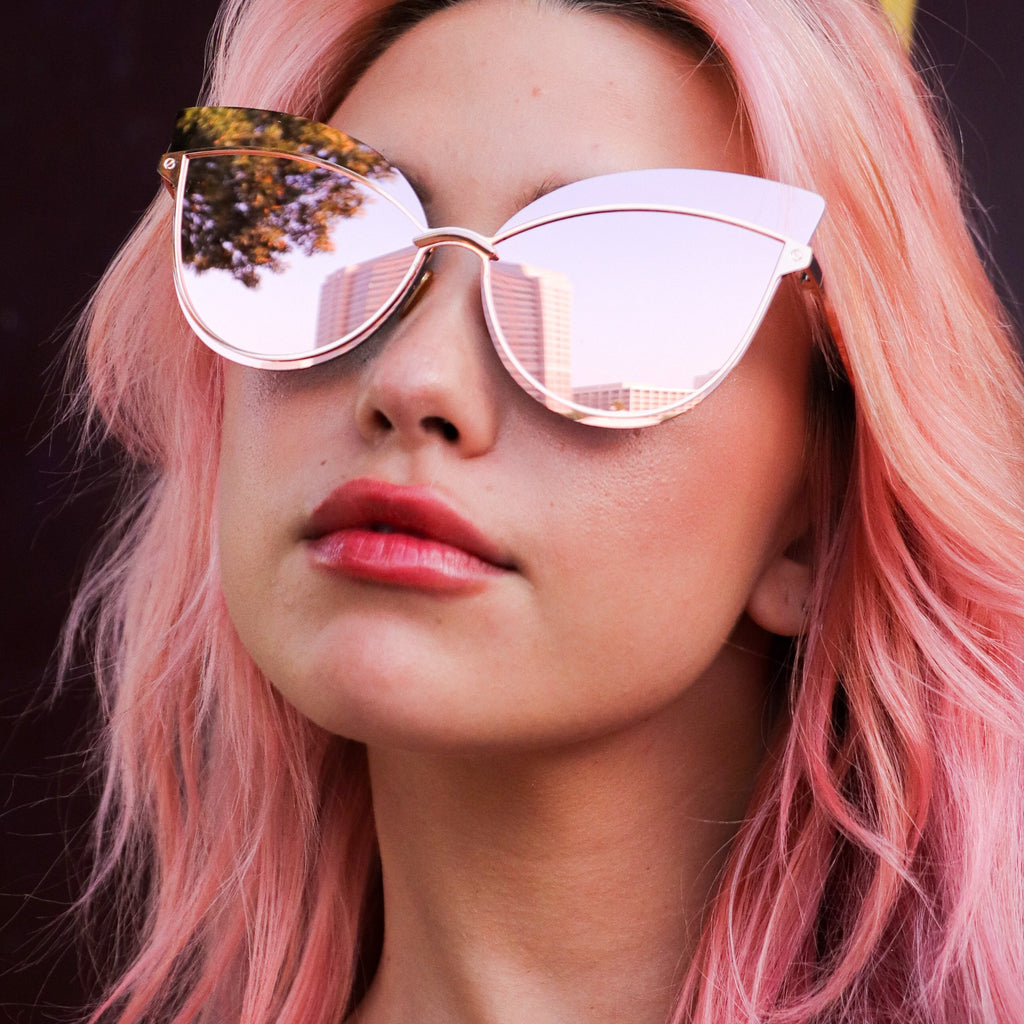 Desi Sunglasses Mirrored Rosegold - Lulabites