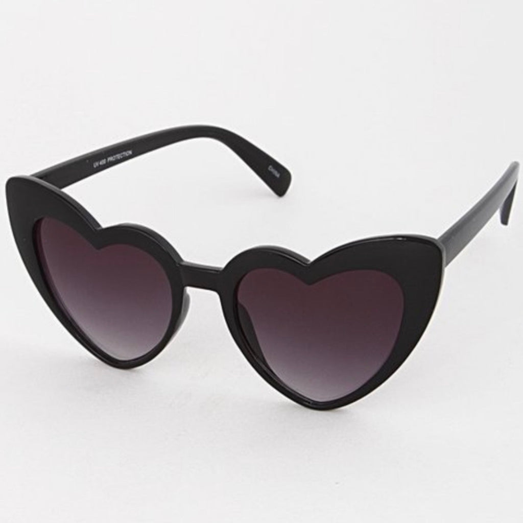 Kitten Heart Sunglasses in Black - Lulabites